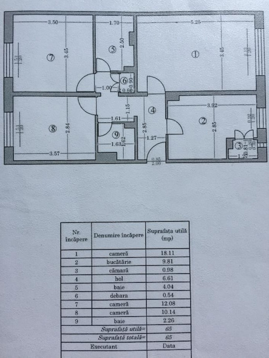  Apartament 3 camere, zona Tractorul