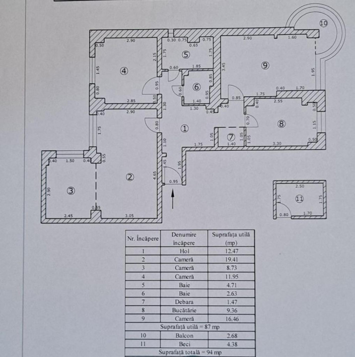 Apartament 4 camere Zona Centrul Civic 