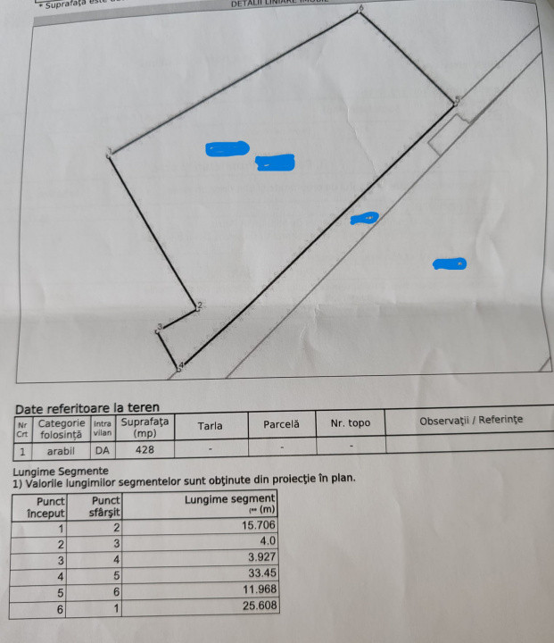   EXCLUSIVITATE ! Teren intravilan de vânzare – 428 mp – Stupini, Brașov