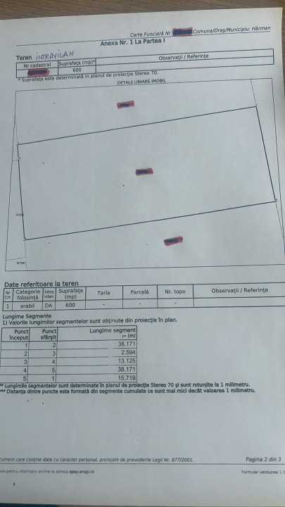 Teren  Harman intravilan  cu utilitati  !