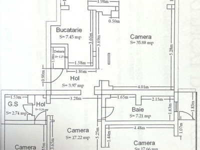 Apartament 4 camere - Scriitoriilor