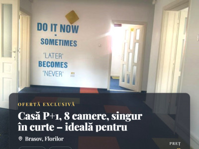 Casă P+1, 6 camere, singur în curte – ideală pentru sediu firmă