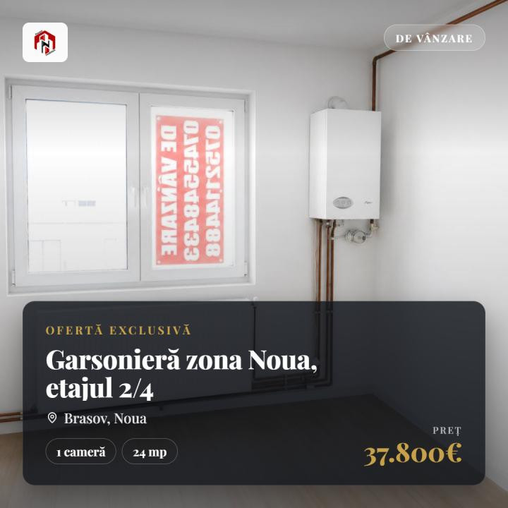 Garsonieră zona Noua, etajul 2/4