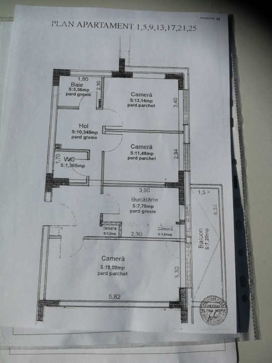 Apartament 3 camere zona Onix